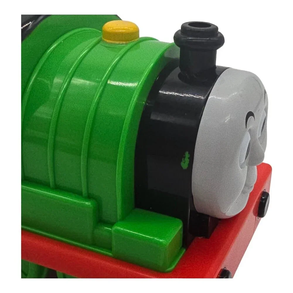 1998 TOMY Percy Train with Cargo Car Thomas & Friends Push Along Trackmaster Toy